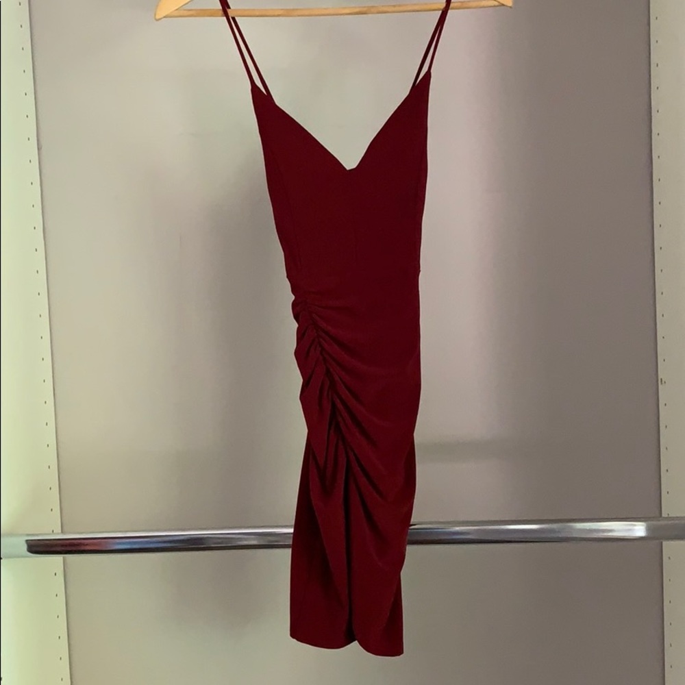 Maroon mini dress